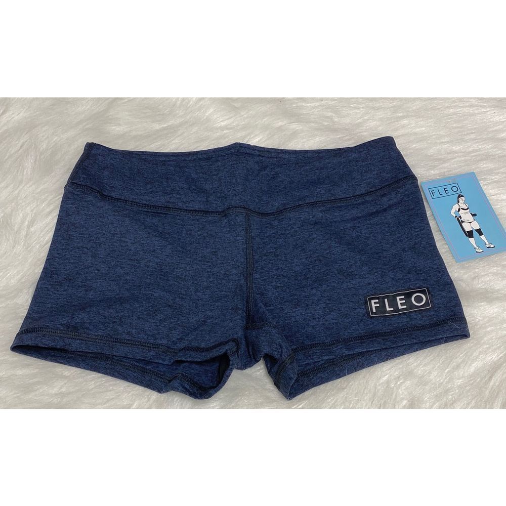 Fleo Iris Blue Heather 3.25 Athletic Shorts NWT